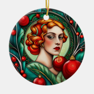 The Jolly Redhead: Baubles & Tree Ceramic Ornament