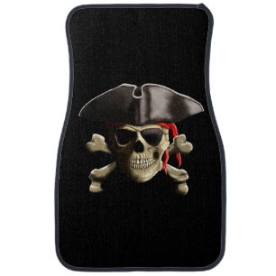 The Jolly Roger Pirate Skull Car Mat