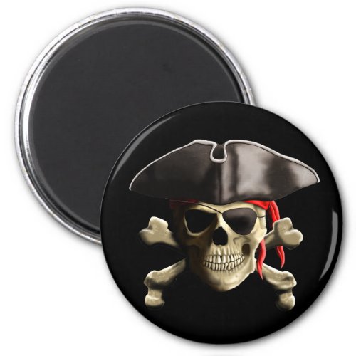The Jolly Roger Pirate Skull Magnet