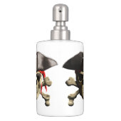 The Jolly Roger Pirate Skull Soap Dispenser And Toothbrush Holder (Front)