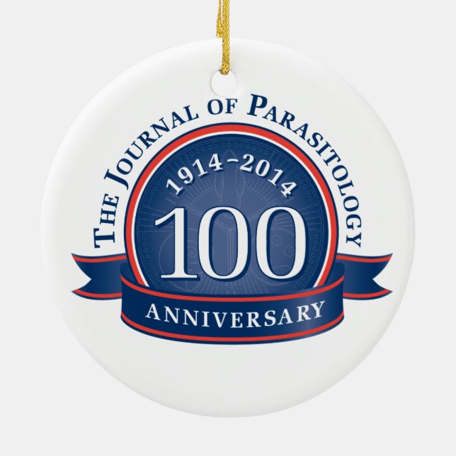 The Journal of Parasitology 100th Anniversary Ceramic Ornament (Back)