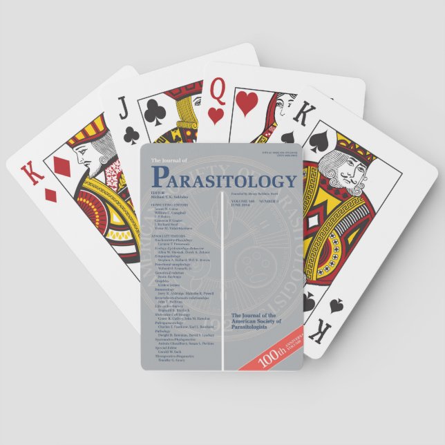 The Journal of Parasitology 100th Anniversary Poker Cards (Back)