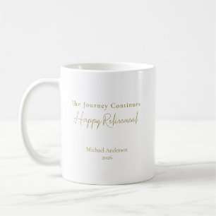 The Journey Continues Personalized Retirement Gift Coffee Mug