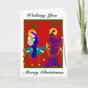 The Journey From Bethlehem Christmas Greeting Card by santasgrotto at Zazzle