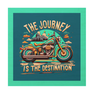 The Journey Is the Destination: Vintage Motorcycle Wood Wall Art