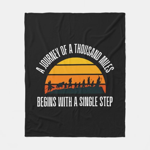 The Journey of a Thousand Miles Begins with a Sing Fleece Blanket