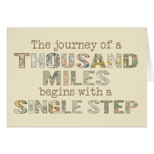 The Journey of a Thousand Miles card (Front Horizontal)