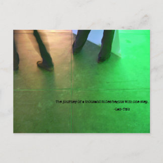 The journey of a thousand miles... postcard