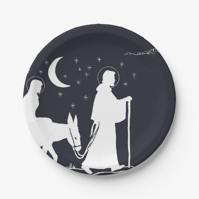 The Journey To Bethlehem Paper Plates (Front)