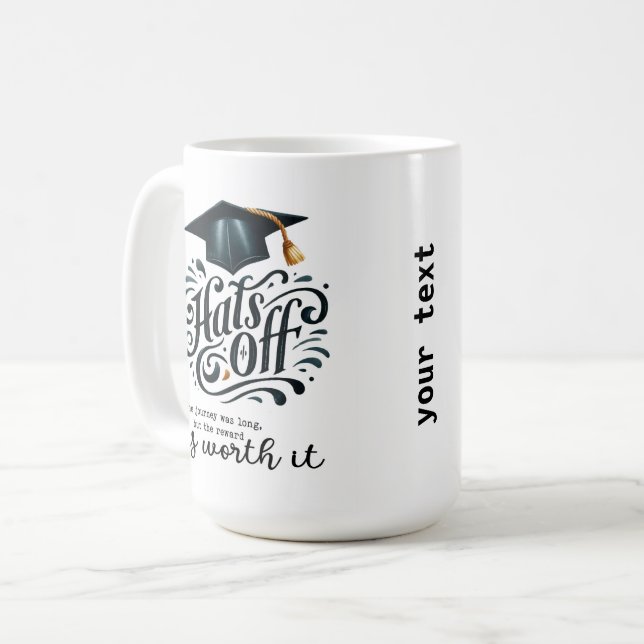 The journey was long coffee mug (Front Left)