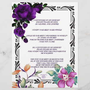 The Journey writings personalized paper