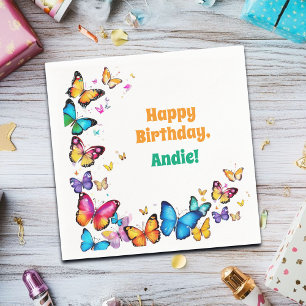 The Joy of Butterflies Birthday Party Napkins