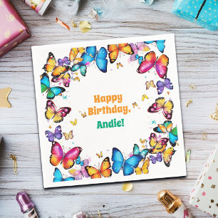 The Joy of Butterflies Birthday Party Napkins