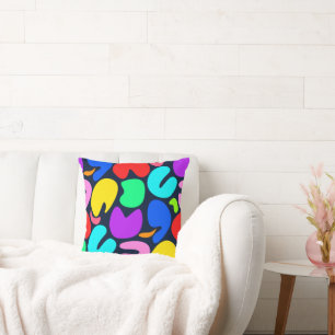 The Joy of Colors (dark) Throw Pillow