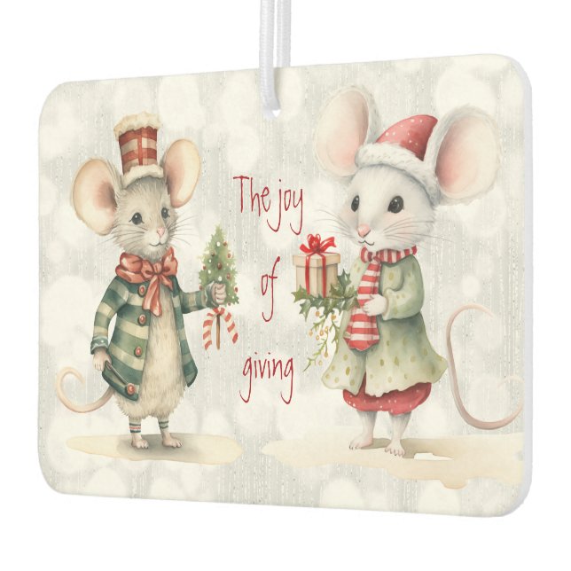 The Joy of Giving Christmas Mice  Air Freshener (Left)