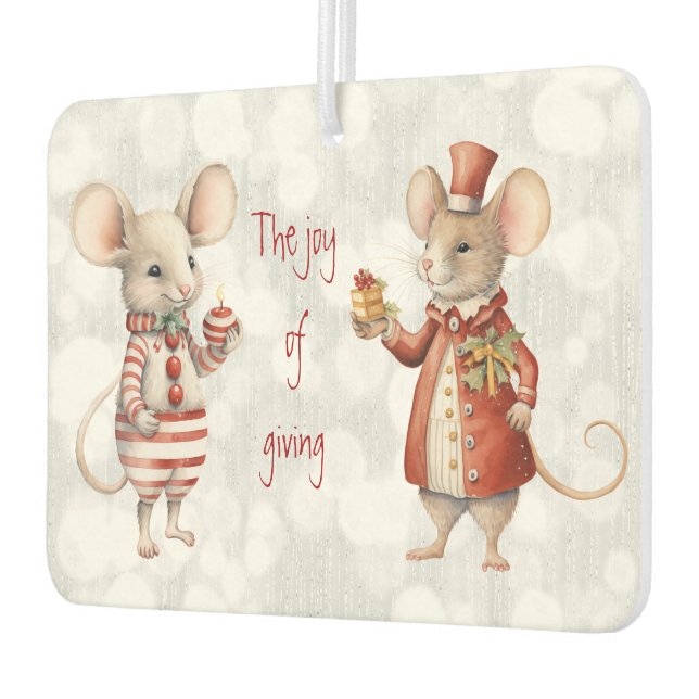 The Joy of Giving Christmas Mice  Air Freshener (Left)