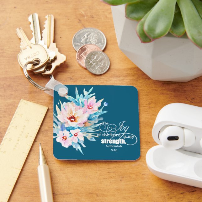 The Joy of the Lord floral Keychain (Desk)