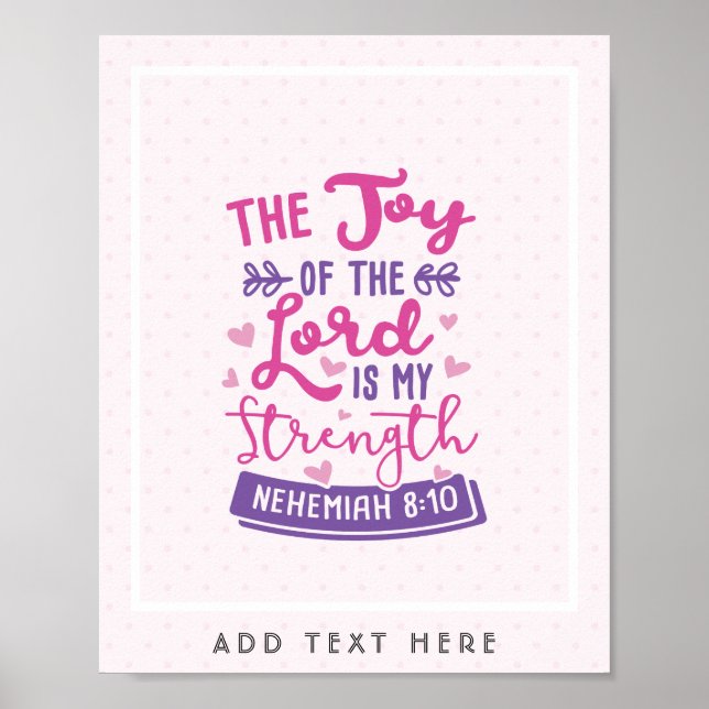 The Joy Of The Lord Is My Strength Personalized Poster (Front)