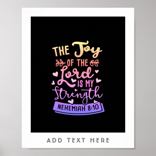The Joy Of The Lord Is My Strength Personalized Poster (Front)