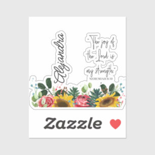The joy of the Lord is my strength. Tumbler Sticker