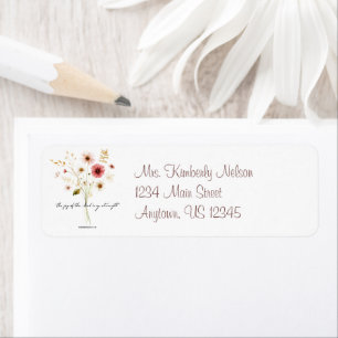 The Joy of the lord minimalist floral Label