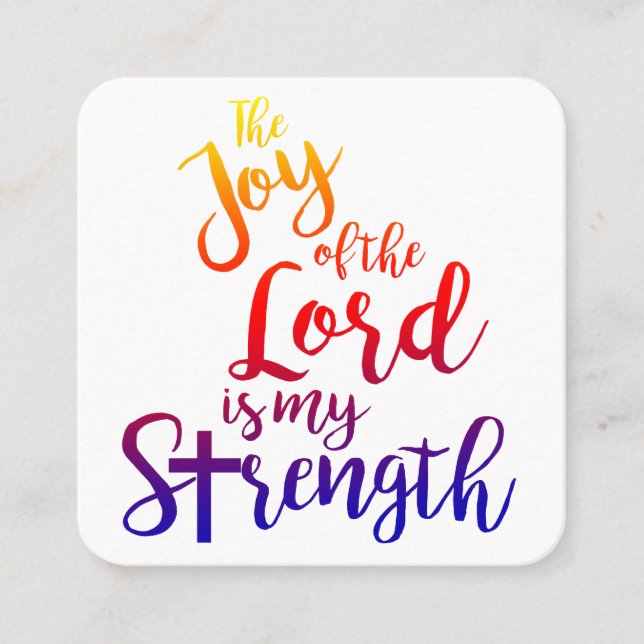 The joy of the Lord , sharing Square Business Card (Front)