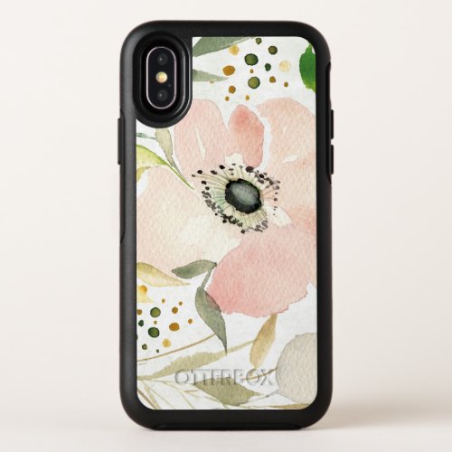 The Joy of White  Watercolor Floral Pattern OtterBox Symmetry iPhone X Case