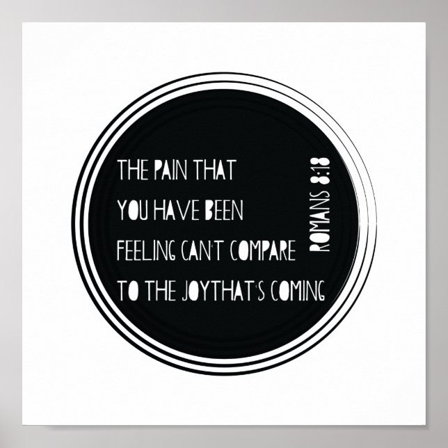 The Joy That's Coming Romans 8:18 Poster (Front)