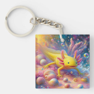 The Joyful Axolotl Keychain