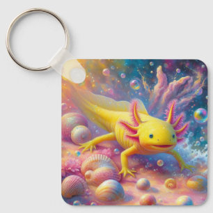 The Joyful Axolotl Keychain