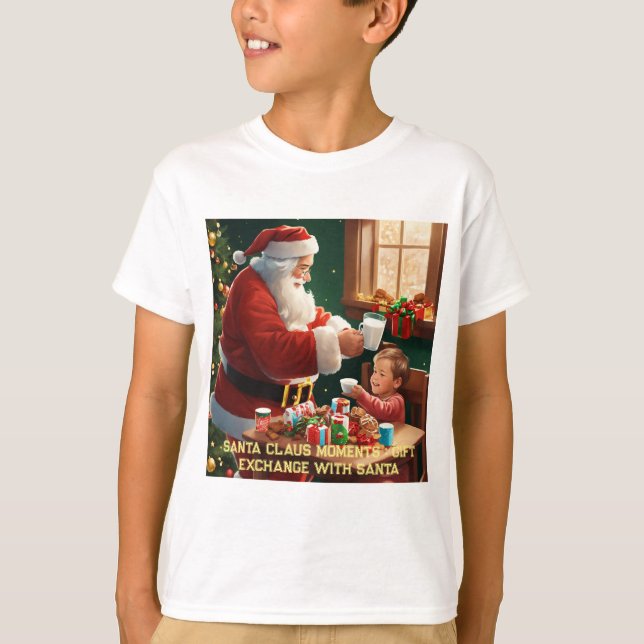  "The Joyful Exchange: Santa Claus and Child T-Shirt (Front)
