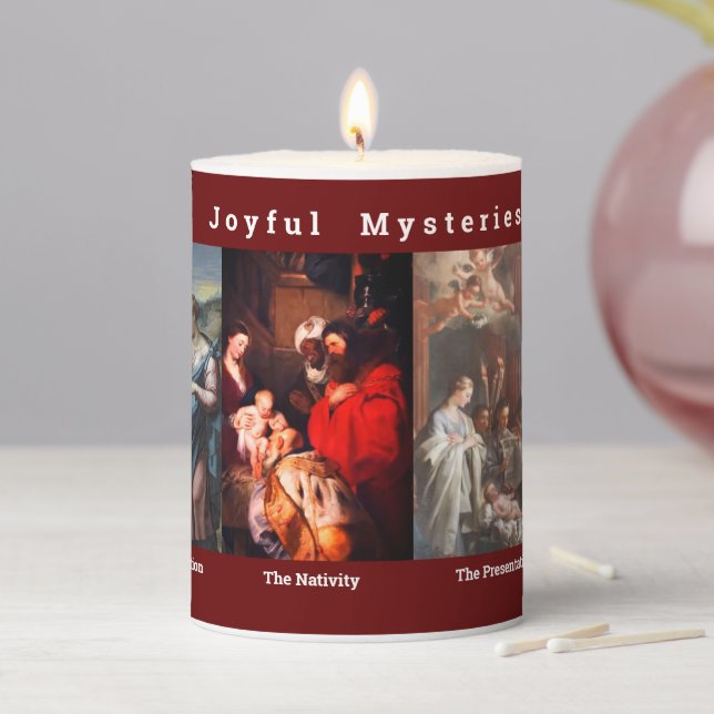 The Joyful Mysteries  Pillar Candle (In Situ)