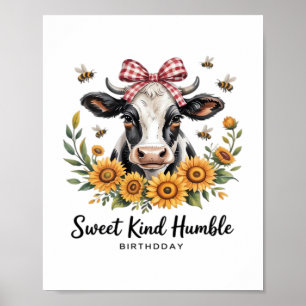 The Joyfull Strawberry Cow  Cow love Classic T-Shi Poster