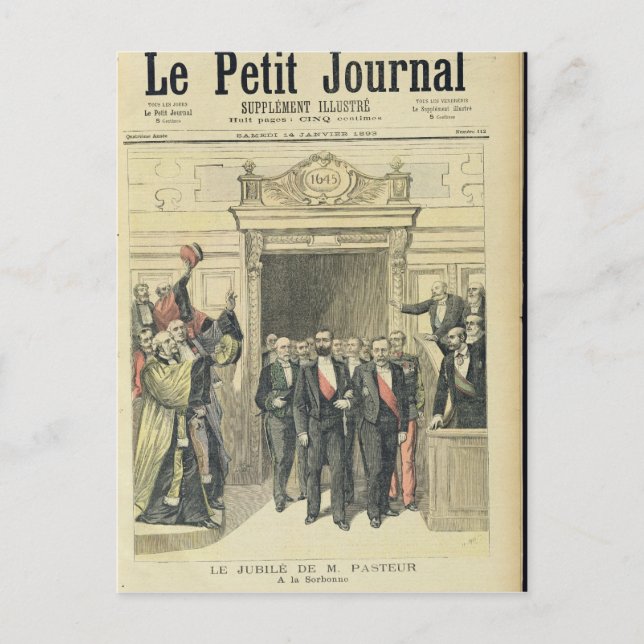 The Jubilee of Louis Pasteur  at the Sorbonne Postcard (Front)