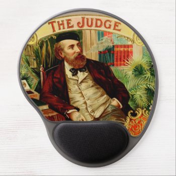 The Judge Vintage Cigar Box Label Gel Mouse Pad by BluePress at Zazzle