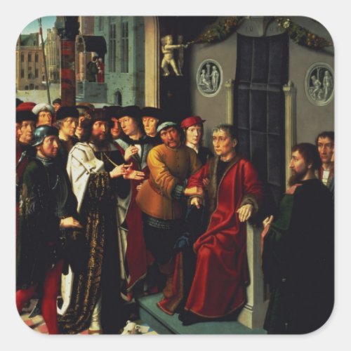 The Judgement of Cambyses 1498 Square Sticker