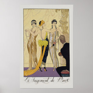 The Judgement of Paris, 1920-30 (pochoir print) Poster