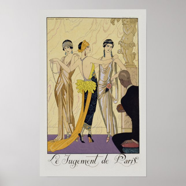 The Judgement of Paris, 1920-30 (pochoir print) Poster (Front)