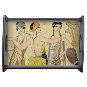 The Judgement of Paris, 1920-30 (pochoir print) Serving Tray