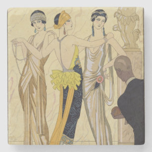 The Judgement of Paris, 1920-30 (pochoir print) Stone Coaster