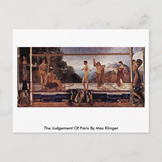 The Judgement Of Paris, Le By Max Klinger Postcard (Front)