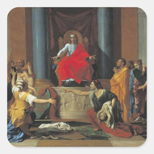 The Judgement of Solomon, 1649 Square Sticker (Front)