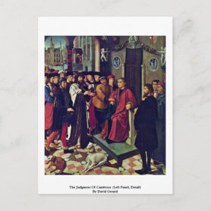 The Judgment Of Cambyses (Left Panel, Detail) Postcard