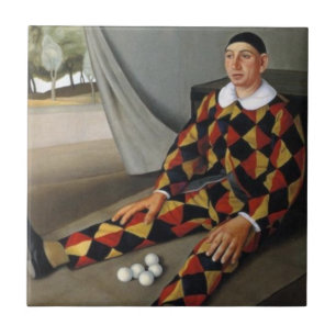 The Juggler (by Antonio Donghi) Ceramic Tile