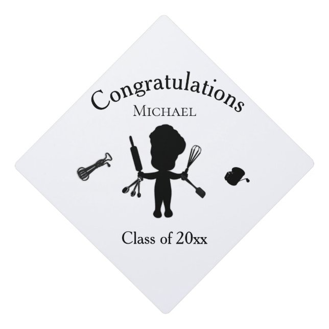 The Juggling Baker Congratulations Graduation Cap Topper (Front)