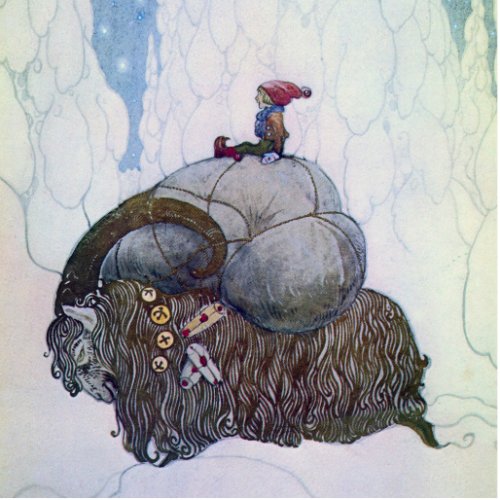 The Julbock Christmas Goat by John Bauer Cutout