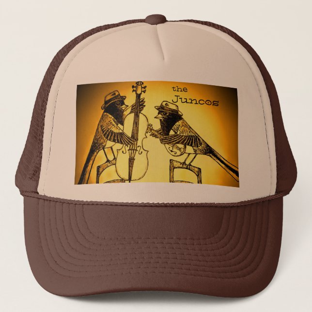 the juncos-1 sepia, The Juncos Trucker Hat (Front)