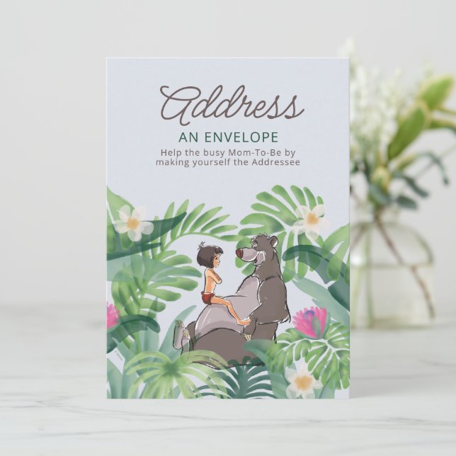 The Jungle Book Baby Shower Address An Envelope Invitation (Standing Front)