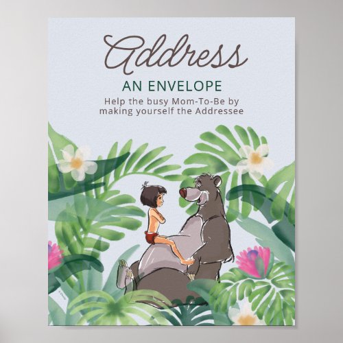 The Jungle Book Baby Shower Address An Envelope Poster