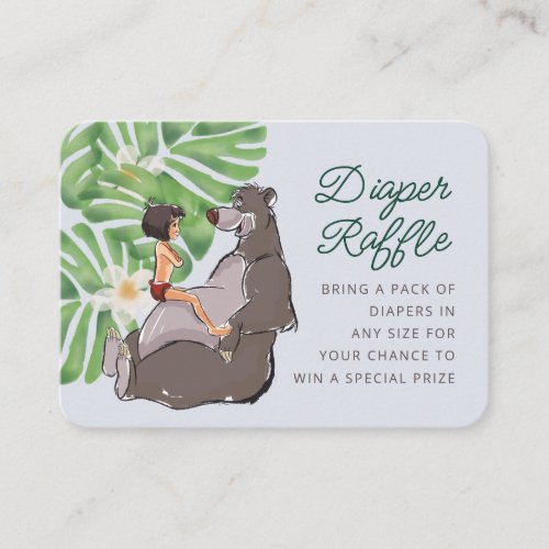 The Jungle Book Baby Shower Diaper Raffle Place Card